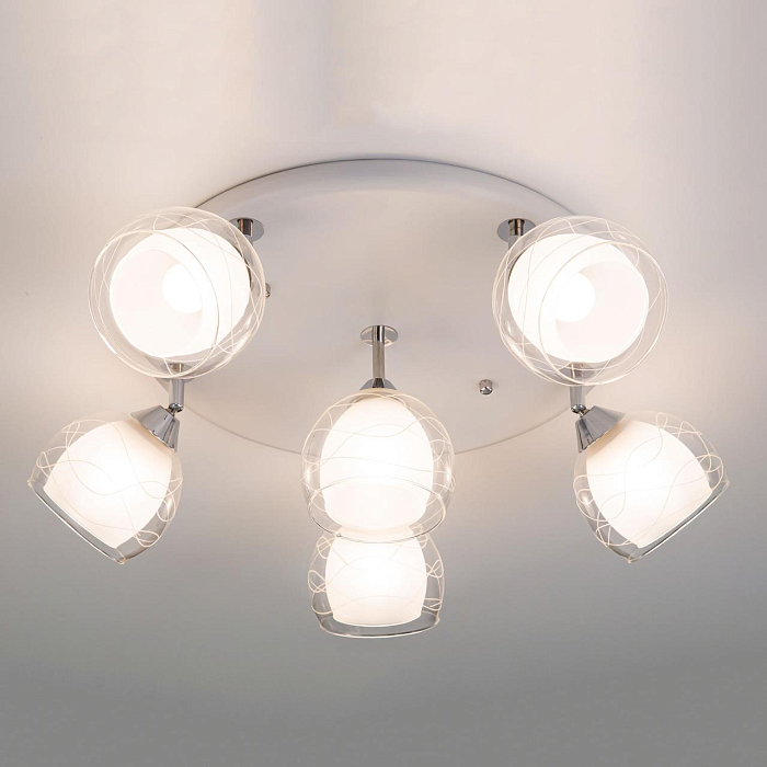 CL158161 Самба Бел+Хром Св-к Люстра Люстра потолочная  CL158161