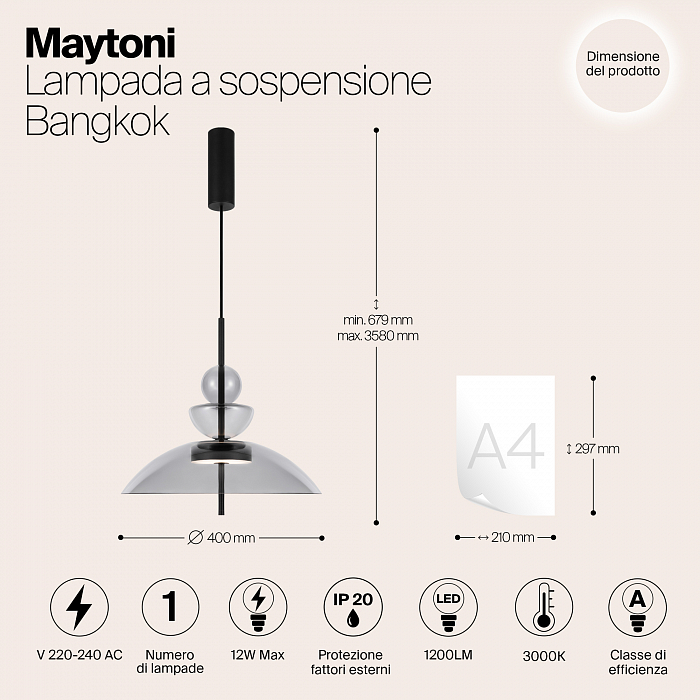 Светильник Maytoni MOD185PL-L11B3K3