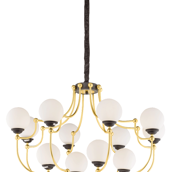 Люстра NewRgy 81822/8+4 BLACK+IMITATED GOLD