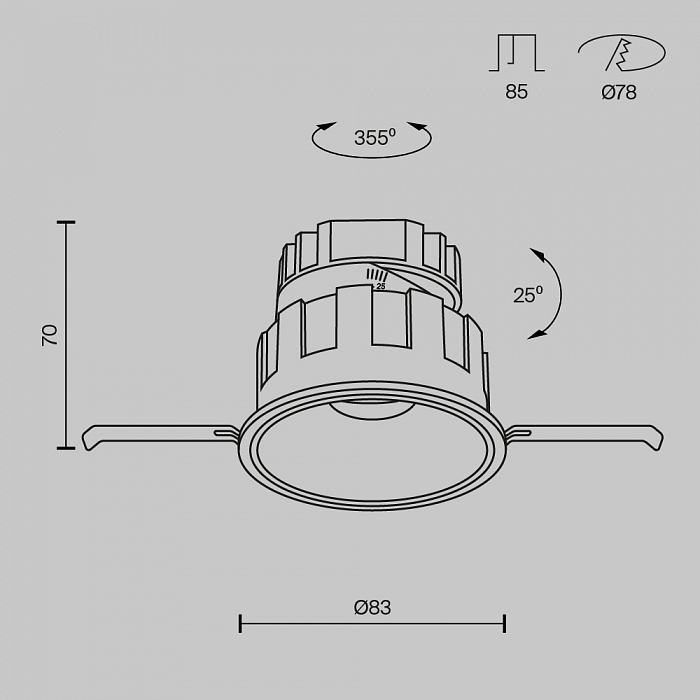 Светильник Technical DL057-10W3K-B