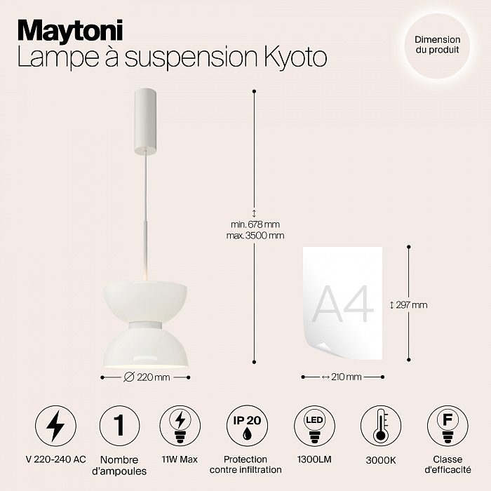 Светильник Maytoni MOD178PL-L11W3K