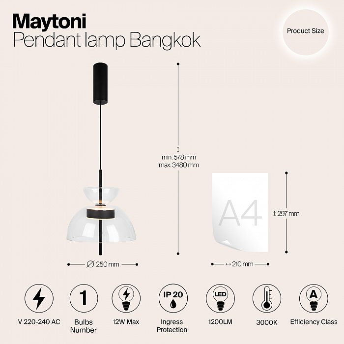 Светильник Maytoni MOD185PL-L6B3K2