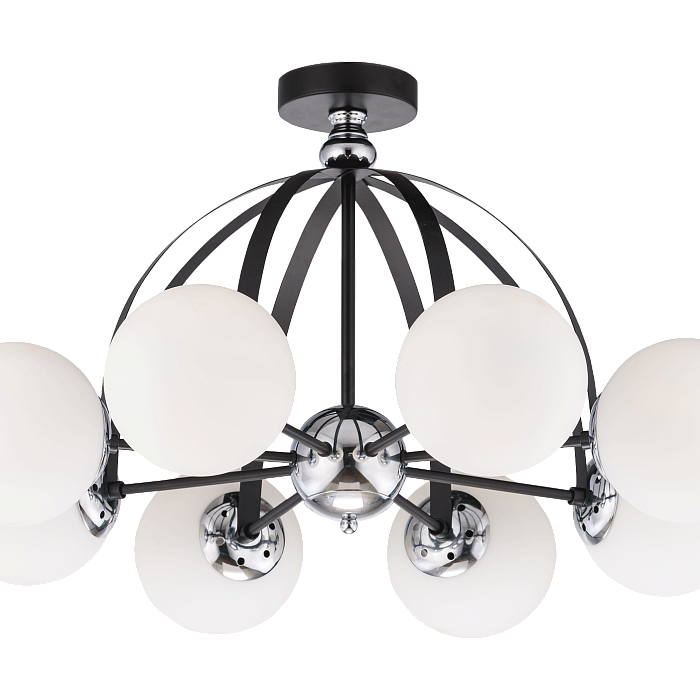 Люстра потолочная Sfera Sveta 51389/8 CR+BK+WT