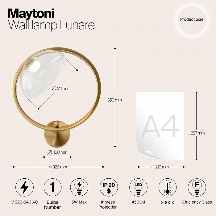 Бра светодиодное Maytoni MOD327WL-L5BS3K