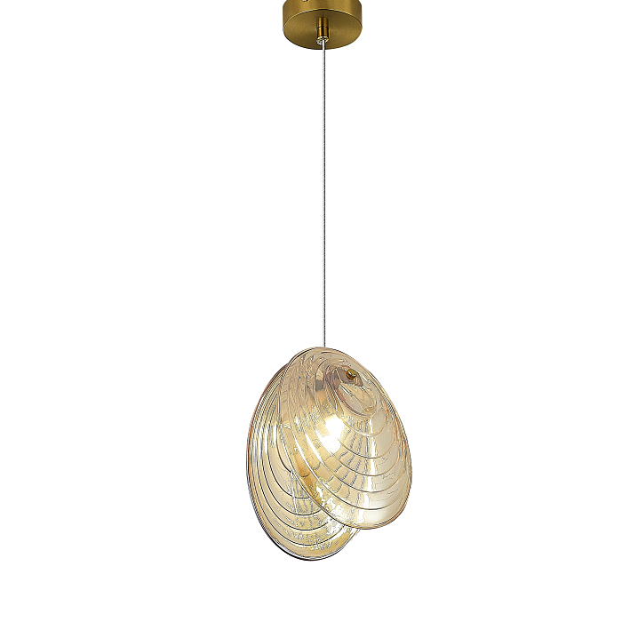 Люстра NewRgy 2814-DW-1 BRASS CANOPY+CHAMPINE GLASS
