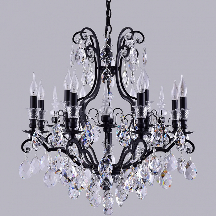 Люстра подвесная Crystal Lux MAGNIFICO SP13 BLACK/TRANSPARENT