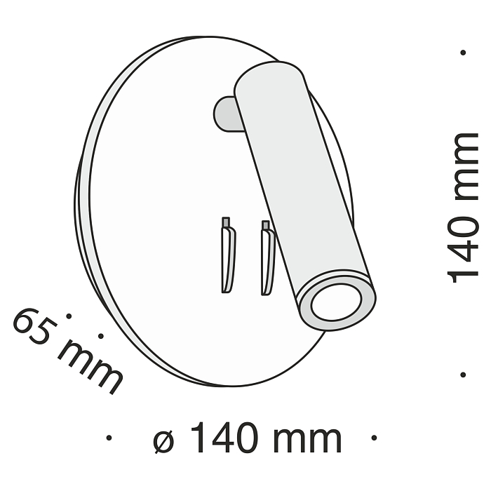 Бра на 1 лампу Technical C176-WL-01-6W-B