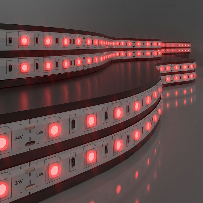 Светодиодная лента Elektrostandard Лента светодиодная 24V 14,4W 60Led 5050 IP65 красный, 5м