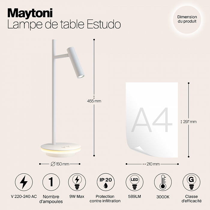 Настольная лампа для школьников Maytoni Z010TL-L8W3K