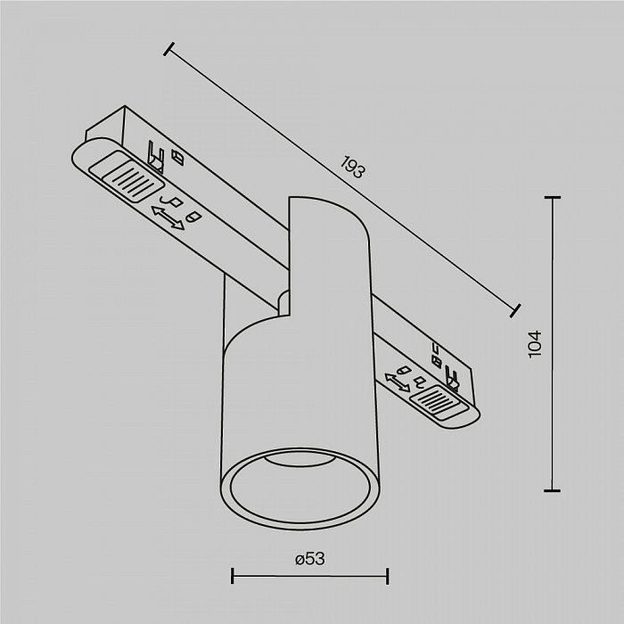 Трековая система Technical TR122-4-7W-DS-B