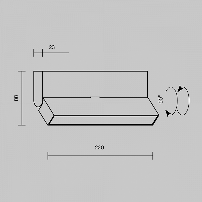 Светильник Technical C133CL-12W3K-B