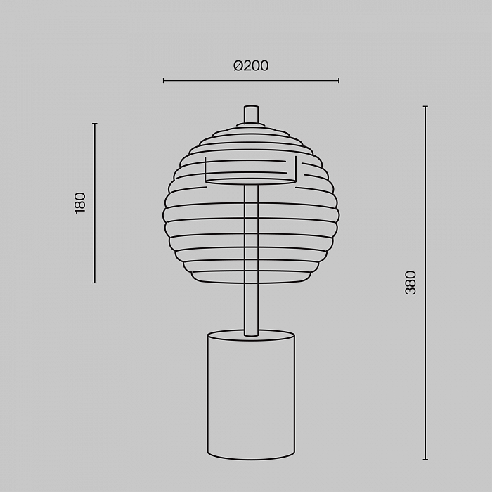 Настольная лампа Maytoni P060TL-L12BK
