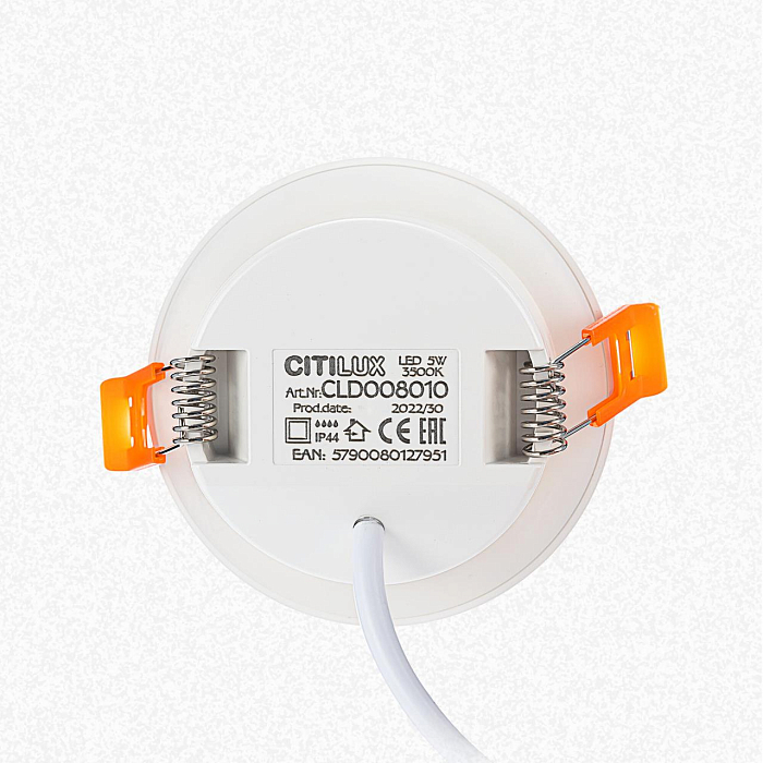 CLD008010 Акви Белый Св-к Встр. 5W*3500K Светильник встраиваемый  CLD008010