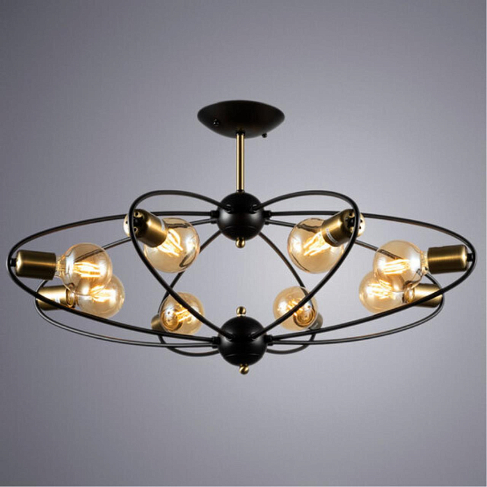 Люстра на штанге ARTE LAMP A1963PL-8BK
