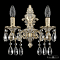 Бра на 2 лампы Bohemia Ivele Crystal 7102B13/2/125 A GW