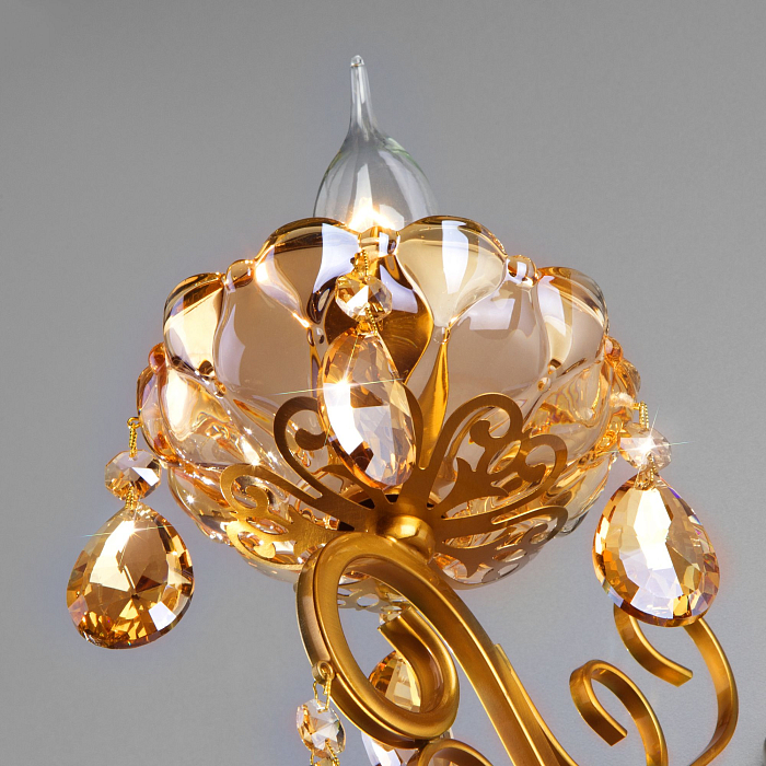 Eurosvet 10109/1 бронза/тонированный хрусталь Strotskis