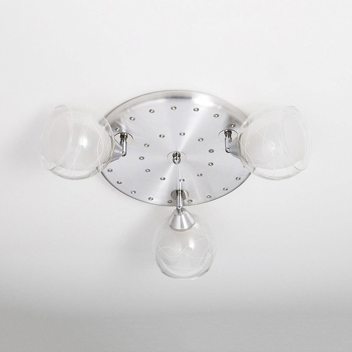 CL158132 Самба+LED Алюм+Хром Св-к Люстра Люстра на 3 и более ламп  CL158132