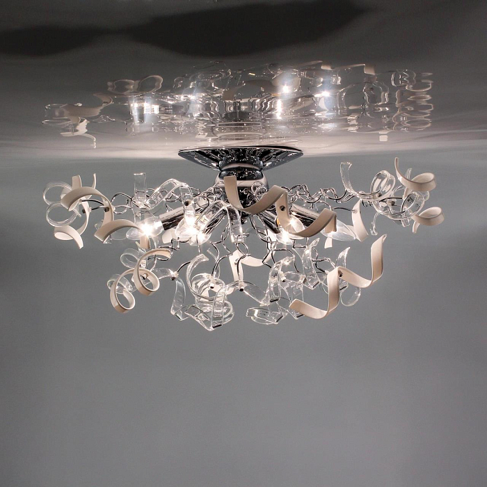 CL222161 Рандом Хром+Прозр+Бел Св-к Люстра Люстра потолочная  CL222161