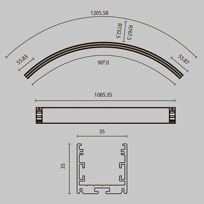 Led Strip ALM-3535R-B-D-90°-1.5M