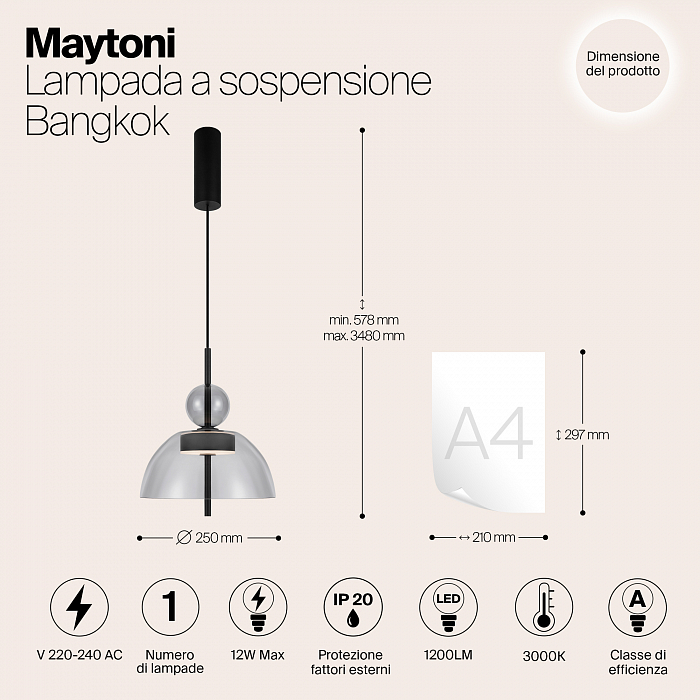 Светильник Maytoni MOD185PL-L11B3K1