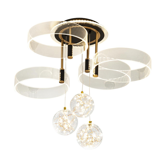 Потолочный светильник LED4U L1040-750 BK Светильник LED4U L1040-750 BK