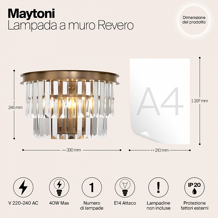 Бра на 1 лампу Maytoni MOD085WL-01BS