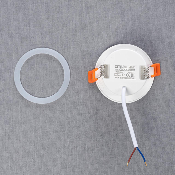 CLD008010 Акви Белый Св-к Встр. 5W*3500K Светильник встраиваемый  CLD008010