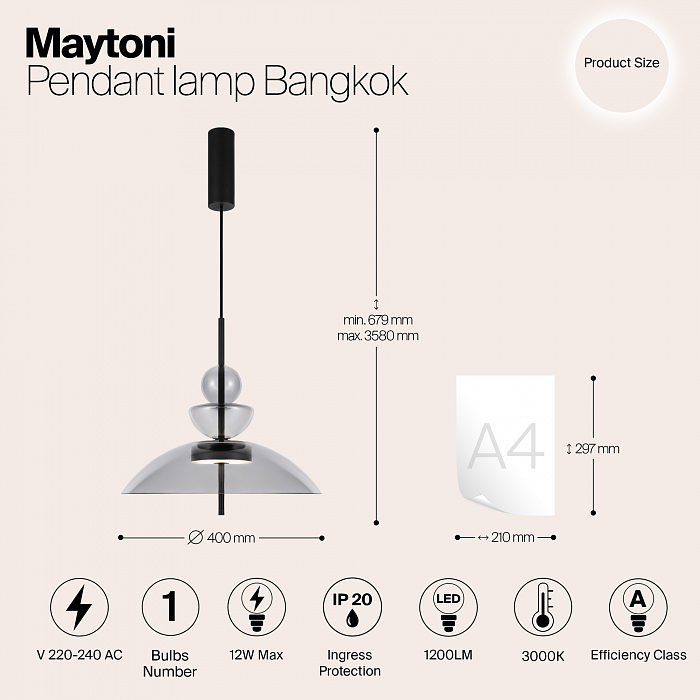 Светильник Maytoni MOD185PL-L11B3K3