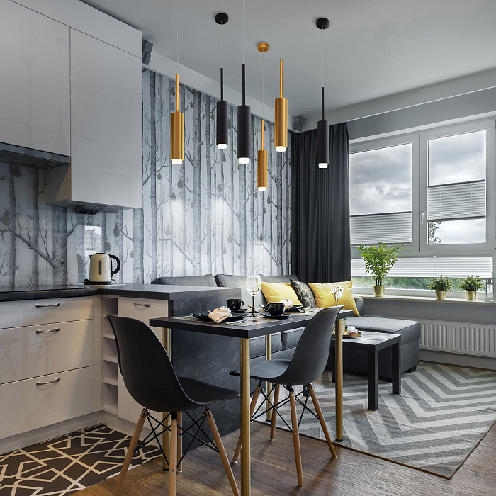 Люстра одинарный Eurosvet 50203/1 LED черный