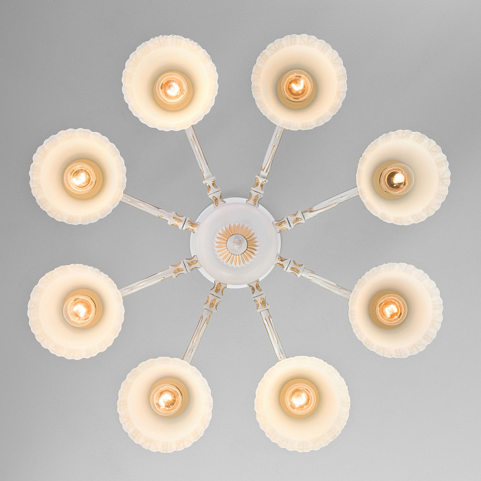 Светильник потолочная Eurosvet 60107/8 белый с золотом