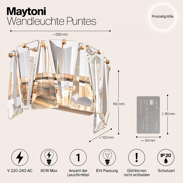 Бра на 1 лампу Maytoni MOD043WL-01G