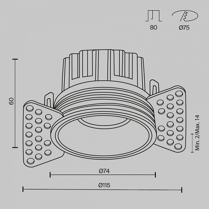 Светильник Technical DL058-12W3K-TRS-B