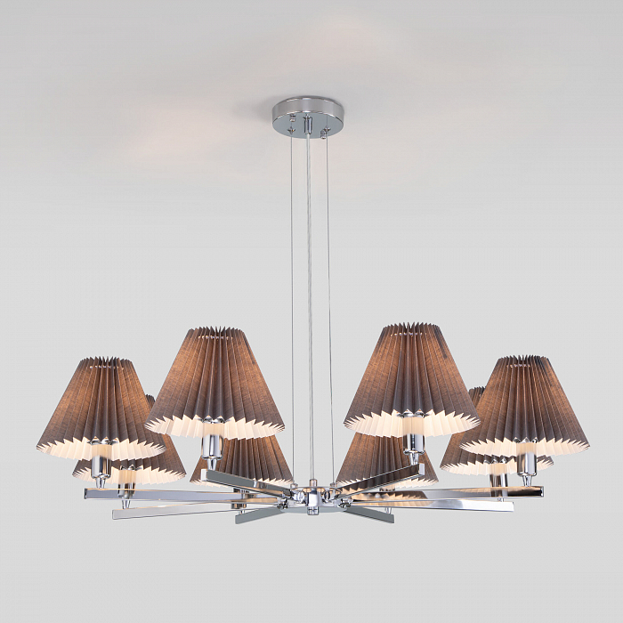 Люстра подвесная Eurosvet 60136/8 хром/графит