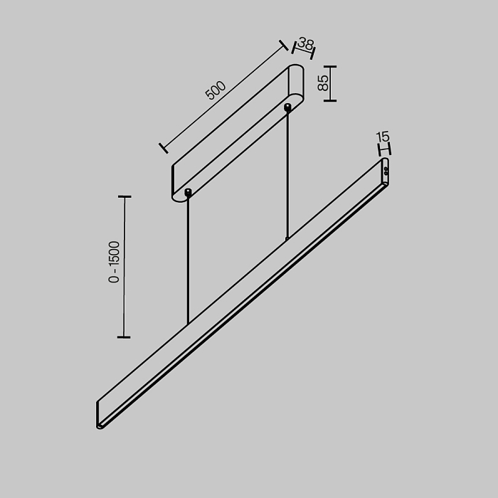 Светильник Technical P109PL-36W2.7-6K-B