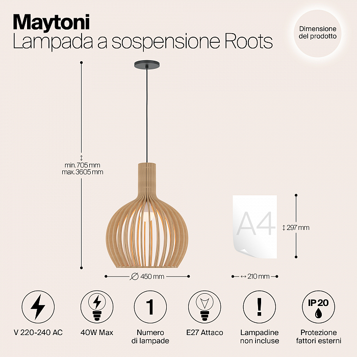 Светильник Maytoni MOD194PL-01W1