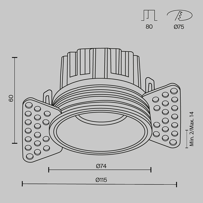 Светильник Technical DL058-12W2.7K-TRS-B