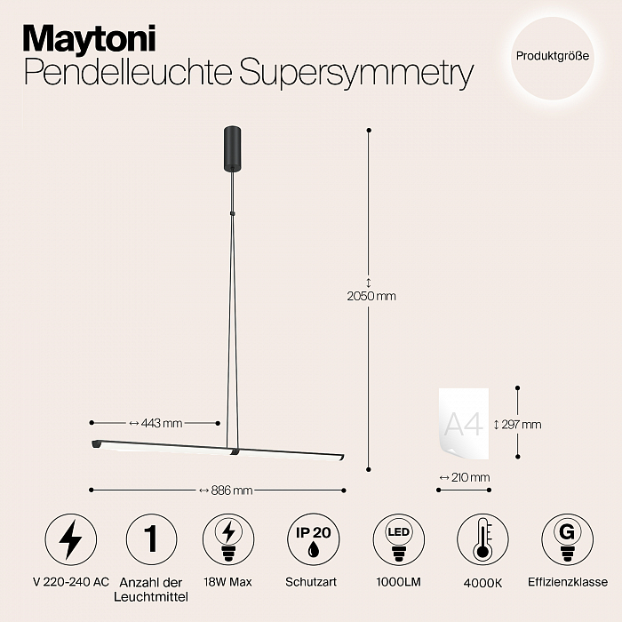 Светильник Maytoni P096PL-L11BK1