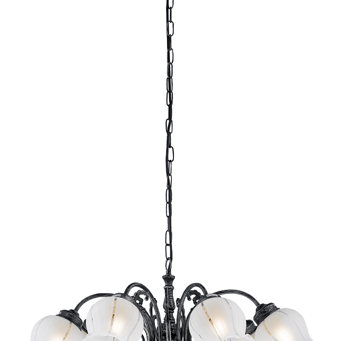 Люстра подвесная Sfera Sveta 85642/7A BK+SILVER