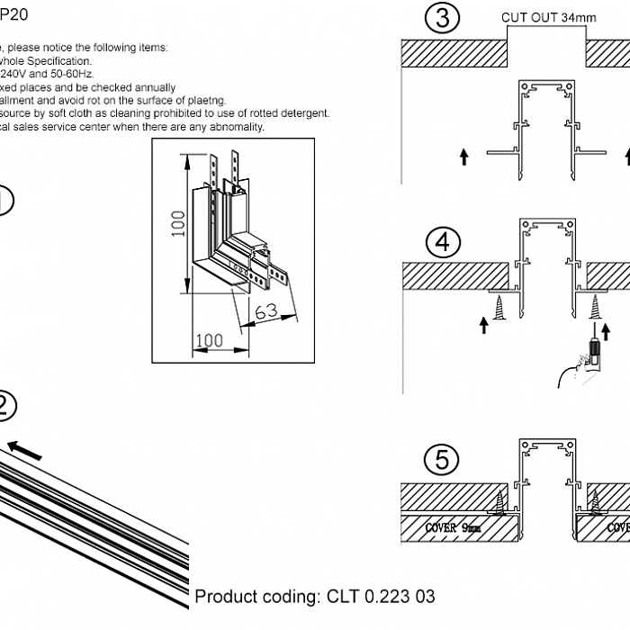 Crystal Lux CLT 0.223 03 WH