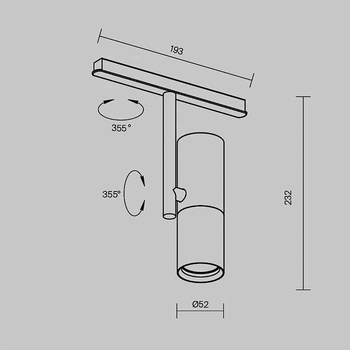 Трековая система Technical TR005-2-12W3K-BW