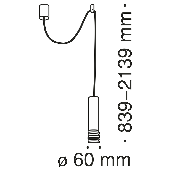 Светильник одинарный Technical P025PL-01W