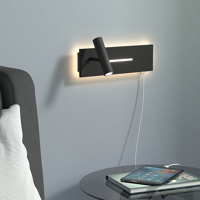 Интерьерная подсветка на 1 лампу Elektrostandard MRL LED 1117 черный