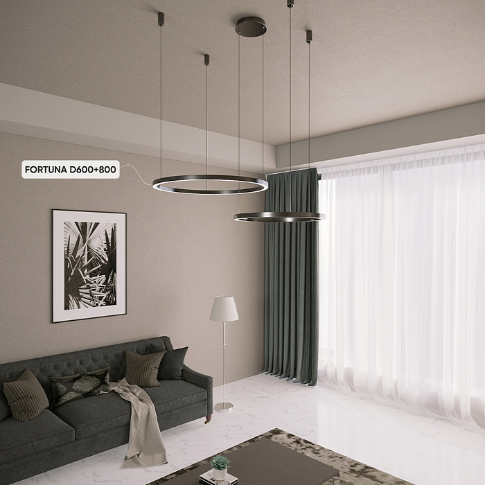 Люстра Crystal Lux FORTUNA SP123W LED  BLACK
