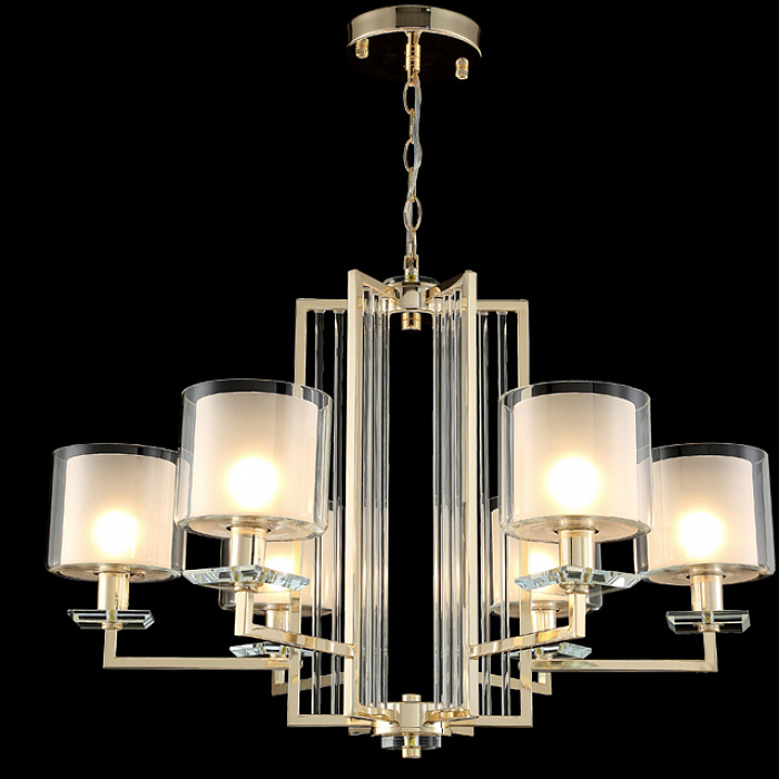 Люстра подвесная Crystal Lux NICOLAS SP-PL6 GOLD/WHITE