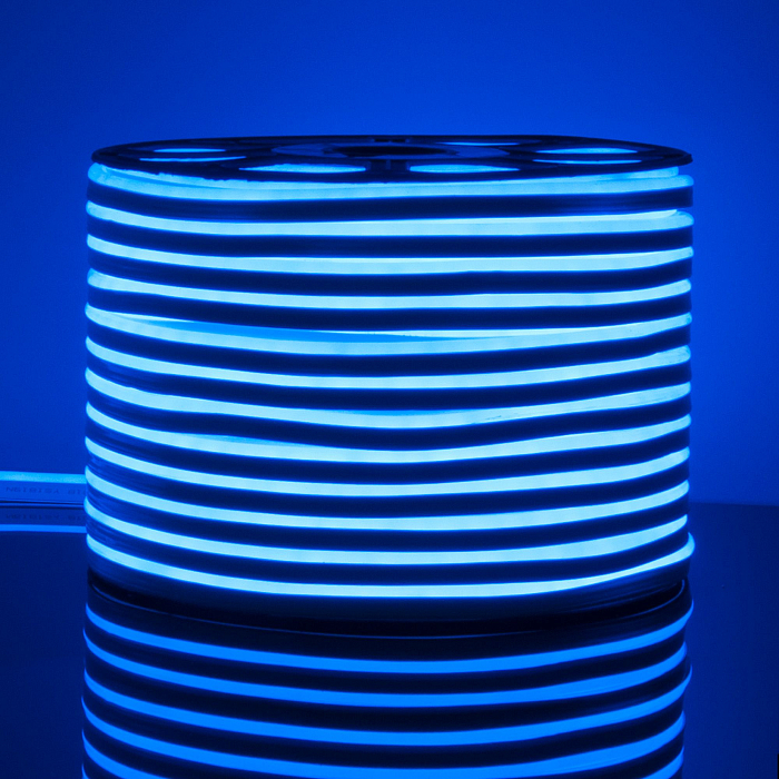 Уличный светильник Elektrostandard Гибкий неон 220V 9,6W 120Led 2835 IP67 односторонний синий, 50 м
