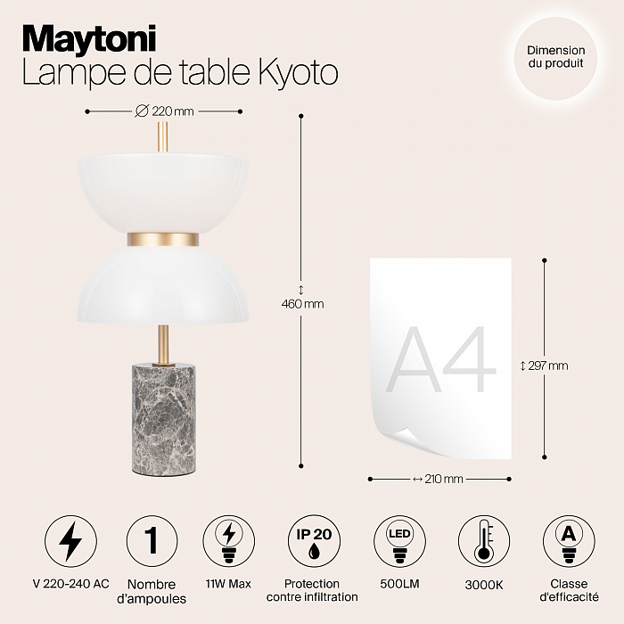 Настольная лампа Maytoni MOD178TL-L11GR3K