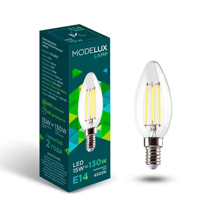 MODELUX Lamp ML2853- С35-15W-Е14-4500