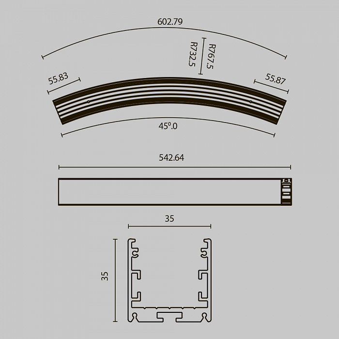 Led Strip ALM-3535R-B-D-45°-1.5M