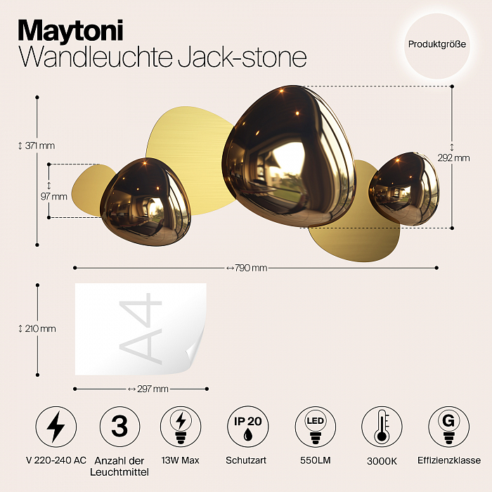 Бра на 3 и более ламп Maytoni MOD314WL-L13G3K