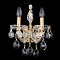 Бра на 2 лампы Crystal Lux ISABEL AP2 GOLD/TRANSPARENT